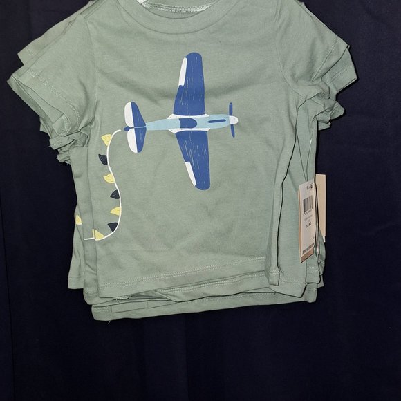 2x $15 babys  boy shirt with White/red stripesped ,and color oregano - Picture 7 of 8
